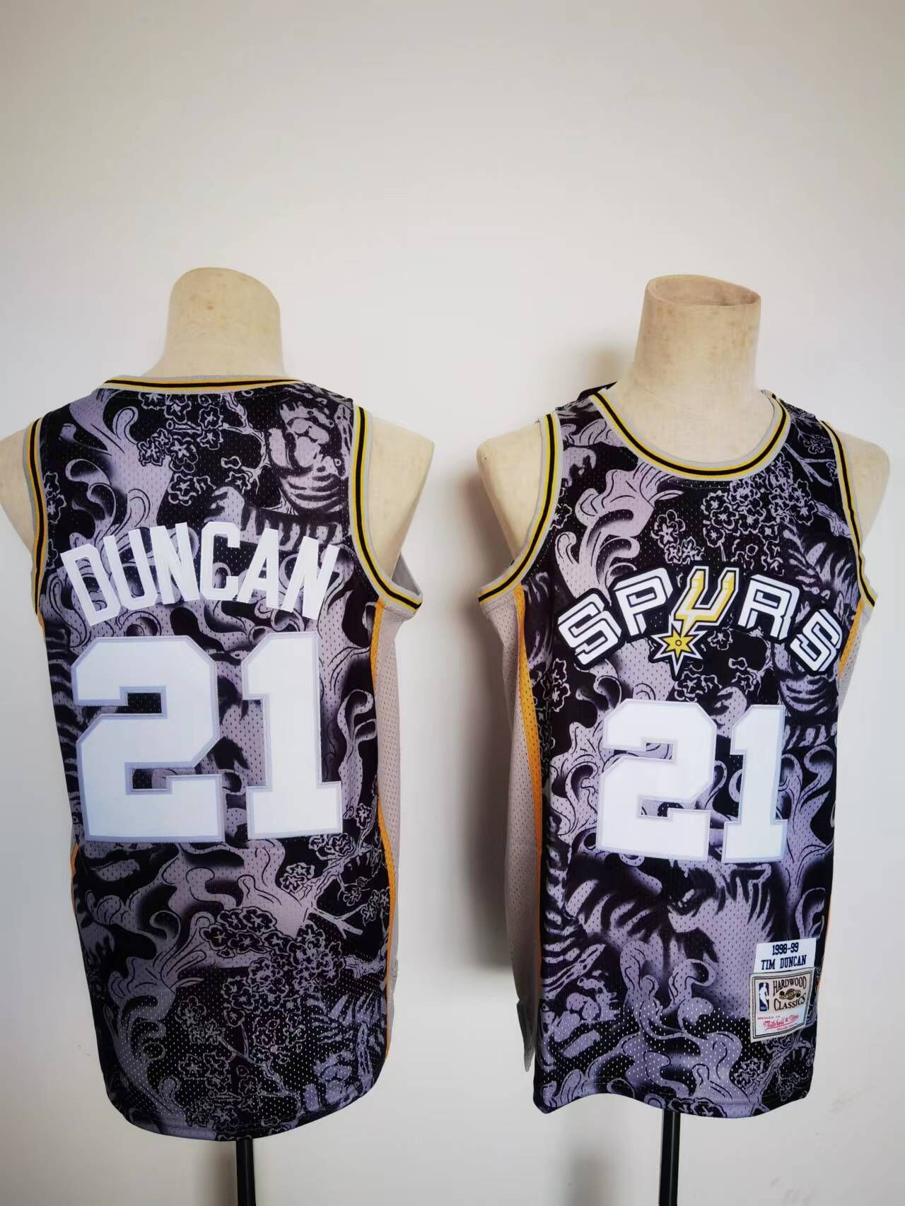 Men San Antonio Spurs #21 Duncan Black 2022 Lunar New Year Tiger Cny NBA Jersey